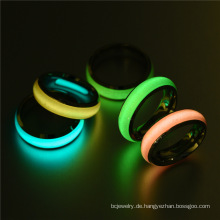 Shangjie Oem Anillo Halloween 2021 Luminous Titanium Stahlring Herrenring Edelstahlring